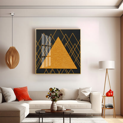 Abstract Geometric Figure Triangle Premium Acrylic Square Wall Art