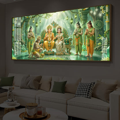 Siya Ram Ji Modern Luxury Backlight Horizontal Wall Art