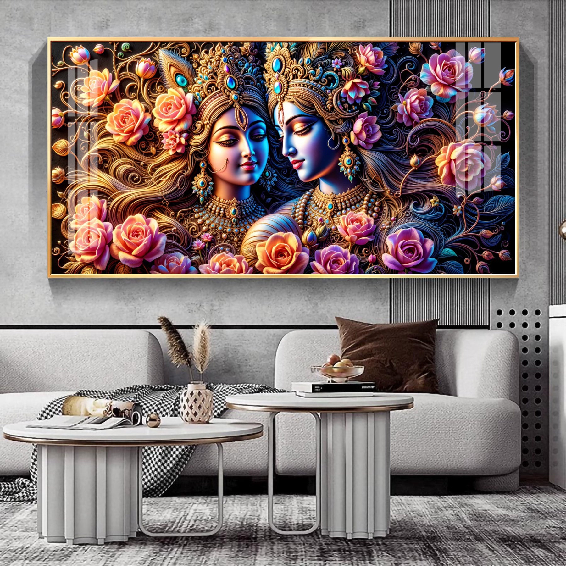 Floral Path of Love Premium Acrylic Horizontal Wall Art