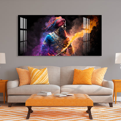 Brave Sikh Warrior Acrylic Wall Art