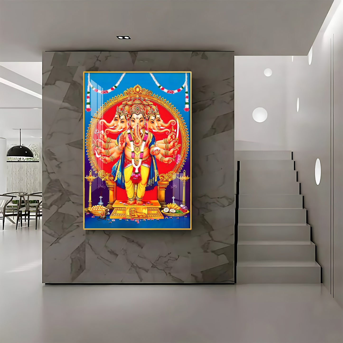 Ganesha's Embrace Premium Vertical Acrylic Wall Art