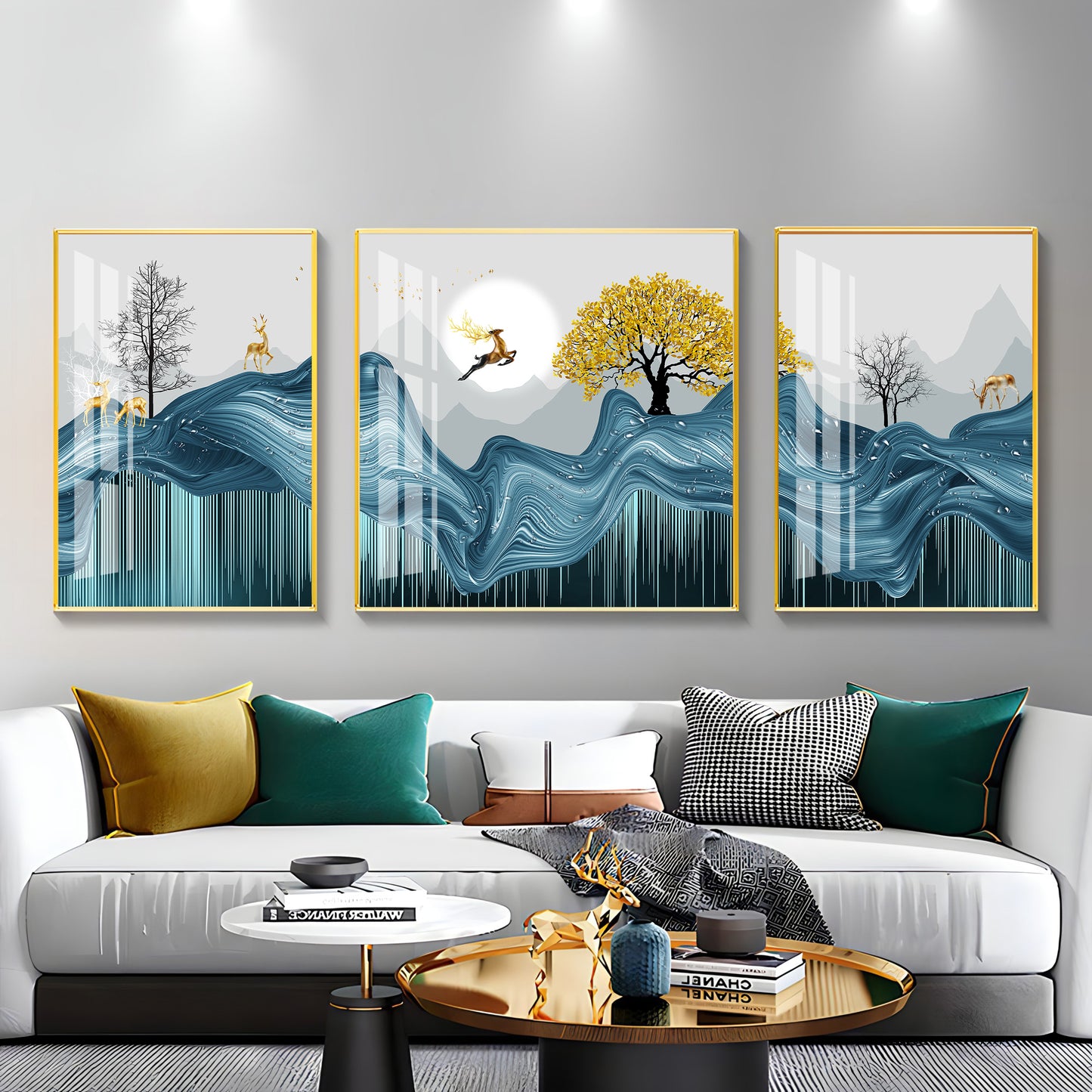 Positive Morning Premium Acrylic Wall Art (Set of 3)