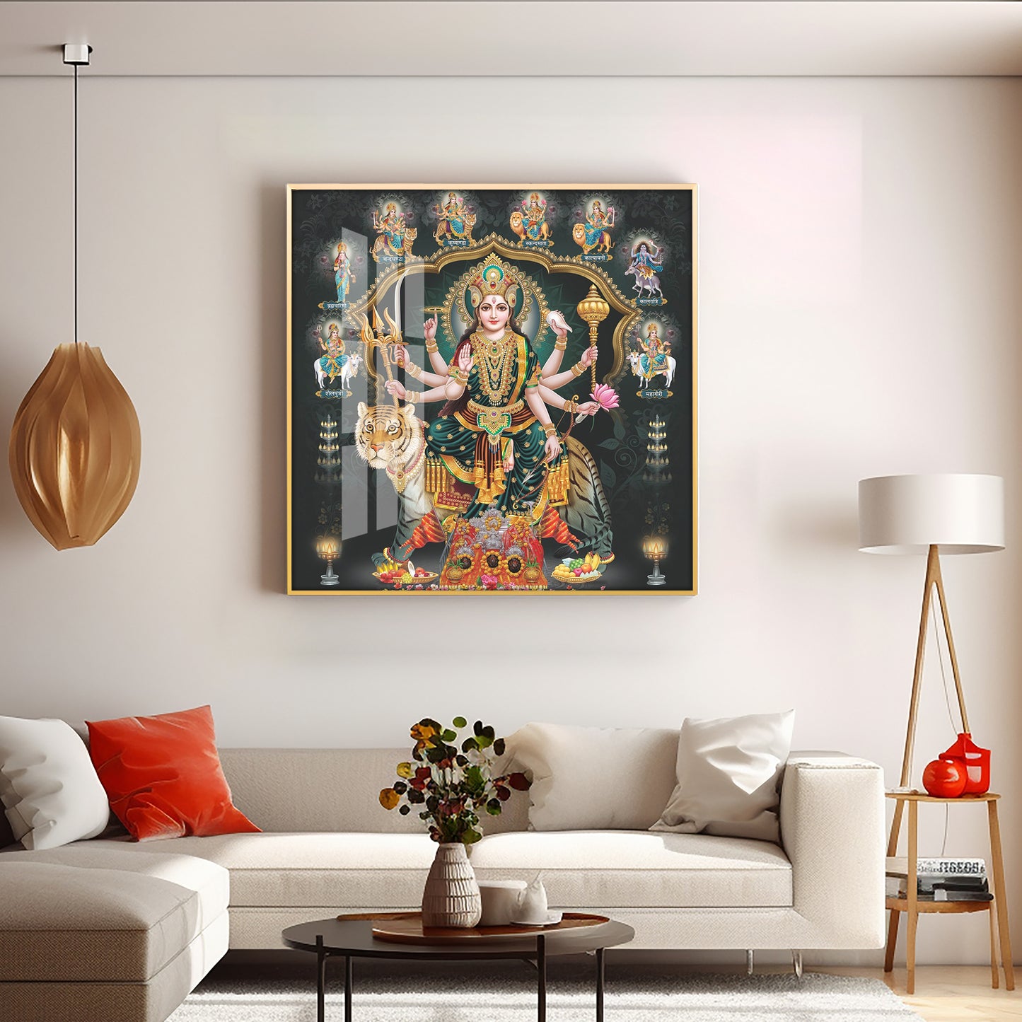 Hindu Goddess Premium Acrylic Square Wall Art
