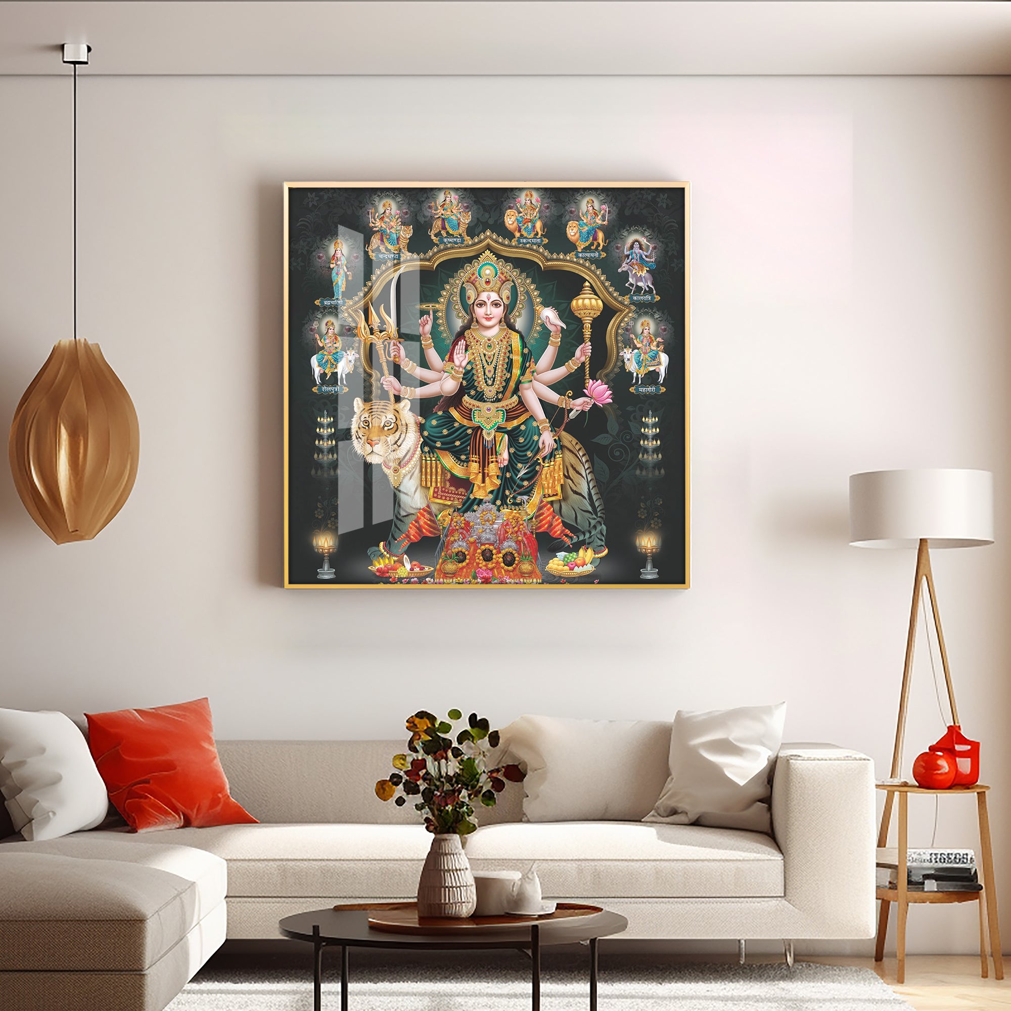 Hindu Goddess Premium Acrylic Square Wall Art