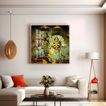 Radha Krishna Premium Acrylic Square Wall Art