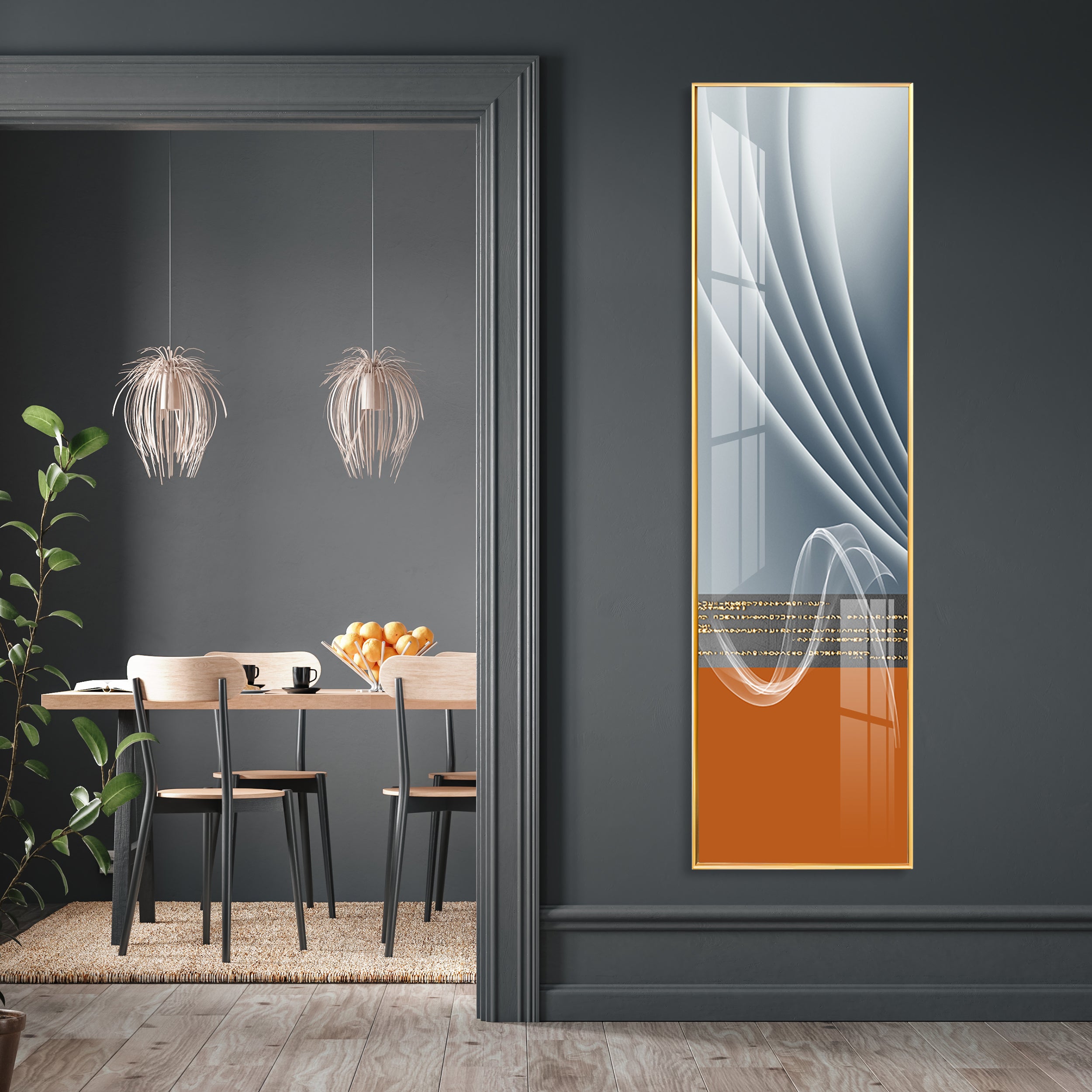 Glowing Wave Premium Acrylic Vertical Wall Art