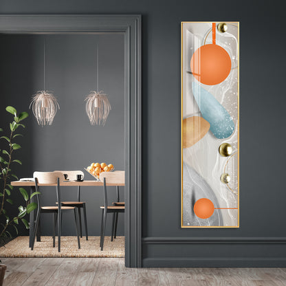 Illustration Geometric Modern Blocks Premium Acrylic Vertical Wall Art