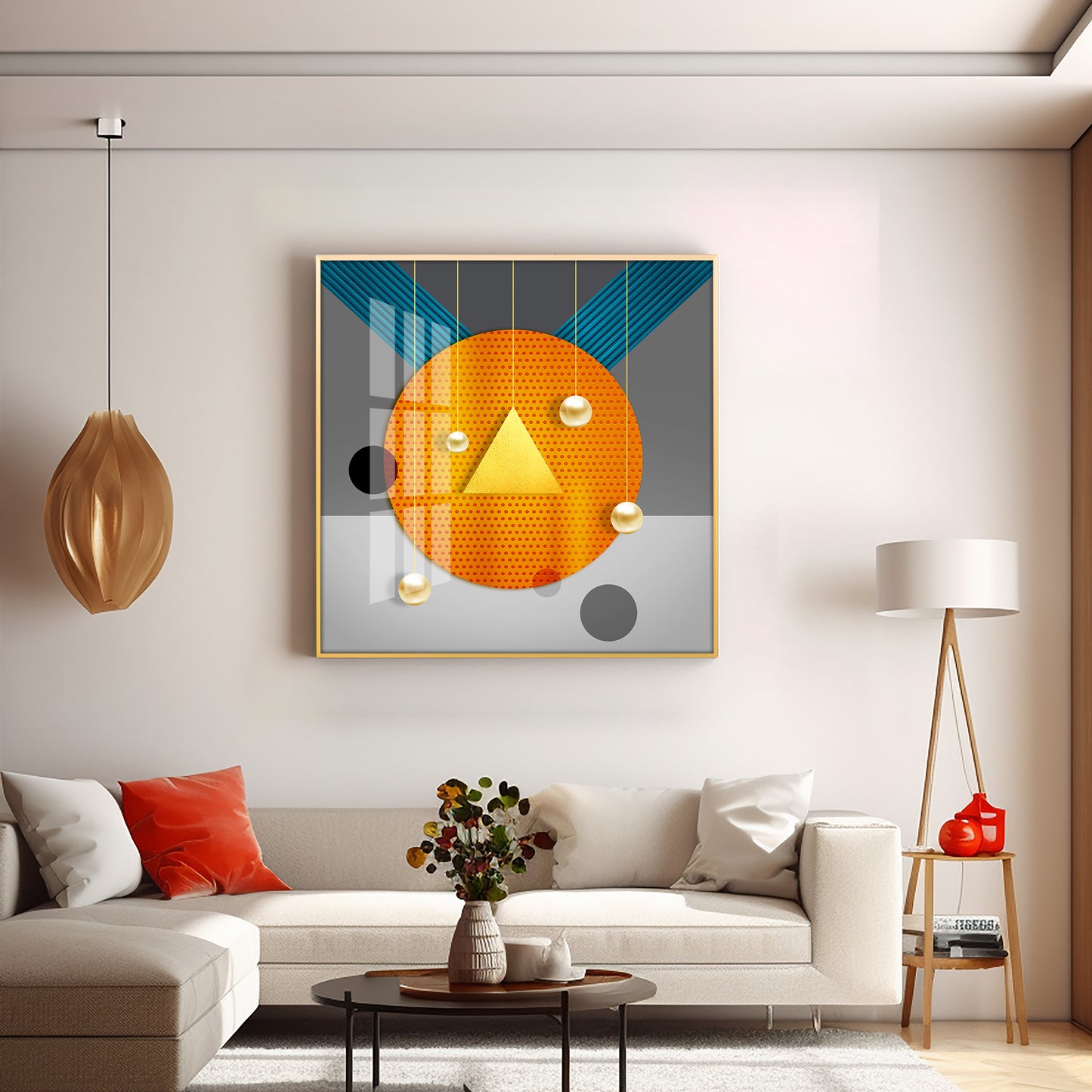 Geometric Light Luxury Premium Acrylic Square Wall Art