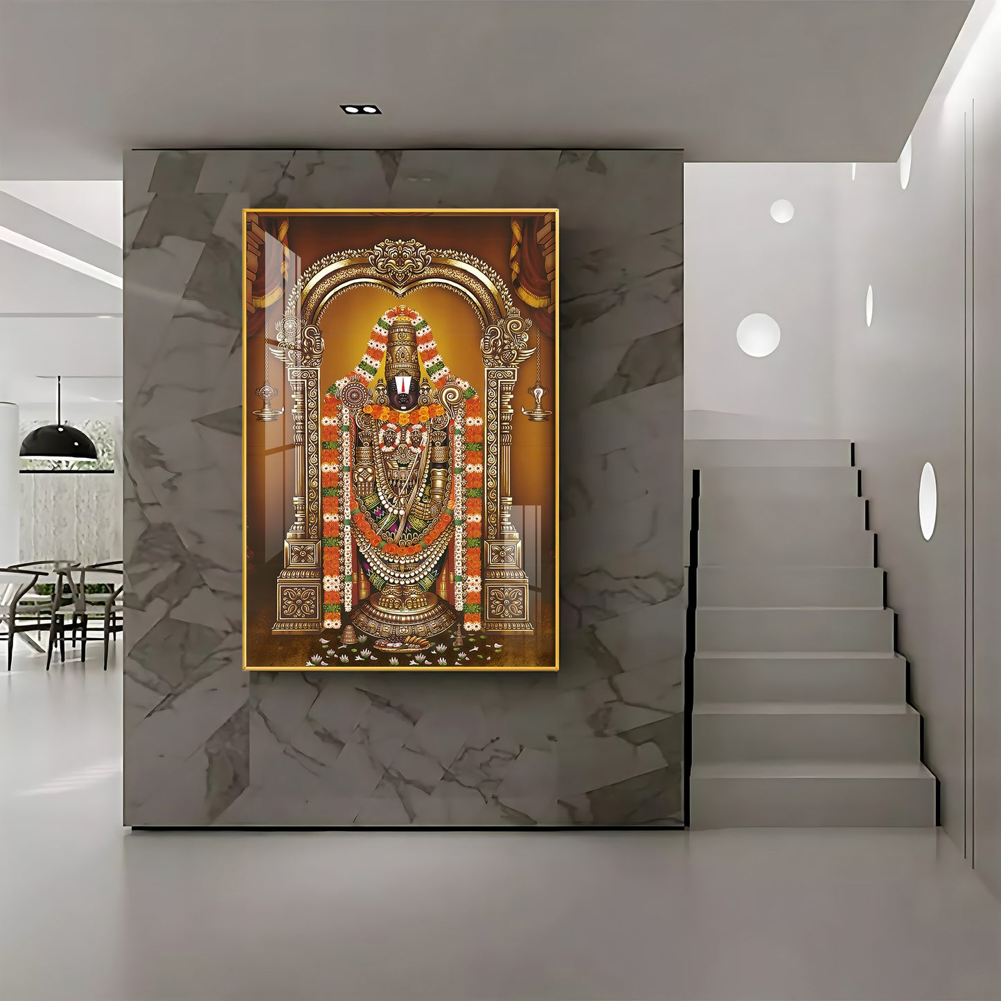 Majestic Lord Tirupati Balaji Premium Vertical Acrylic Wall Art