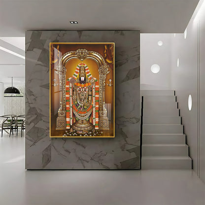 Majestic Lord Tirupati Balaji Premium Vertical Acrylic Wall Art