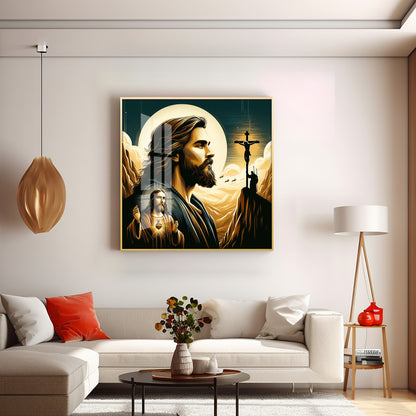 Lord Jesus Premium Acrylic Square Wall Art