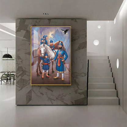 Sikh Warriors Premium Acrylic Vertical Wall Art