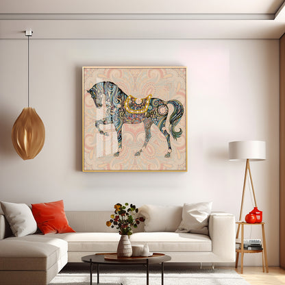 Traditional Horse Premium Acrylic Square Wall Art