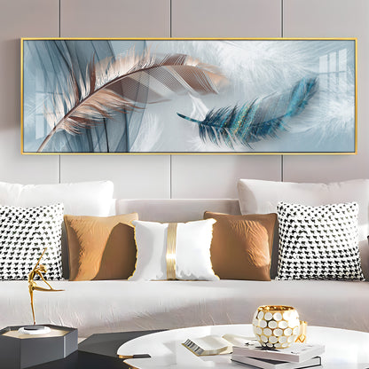 Mesmerising Feathers Premium Acrylic Horizontal Wall art