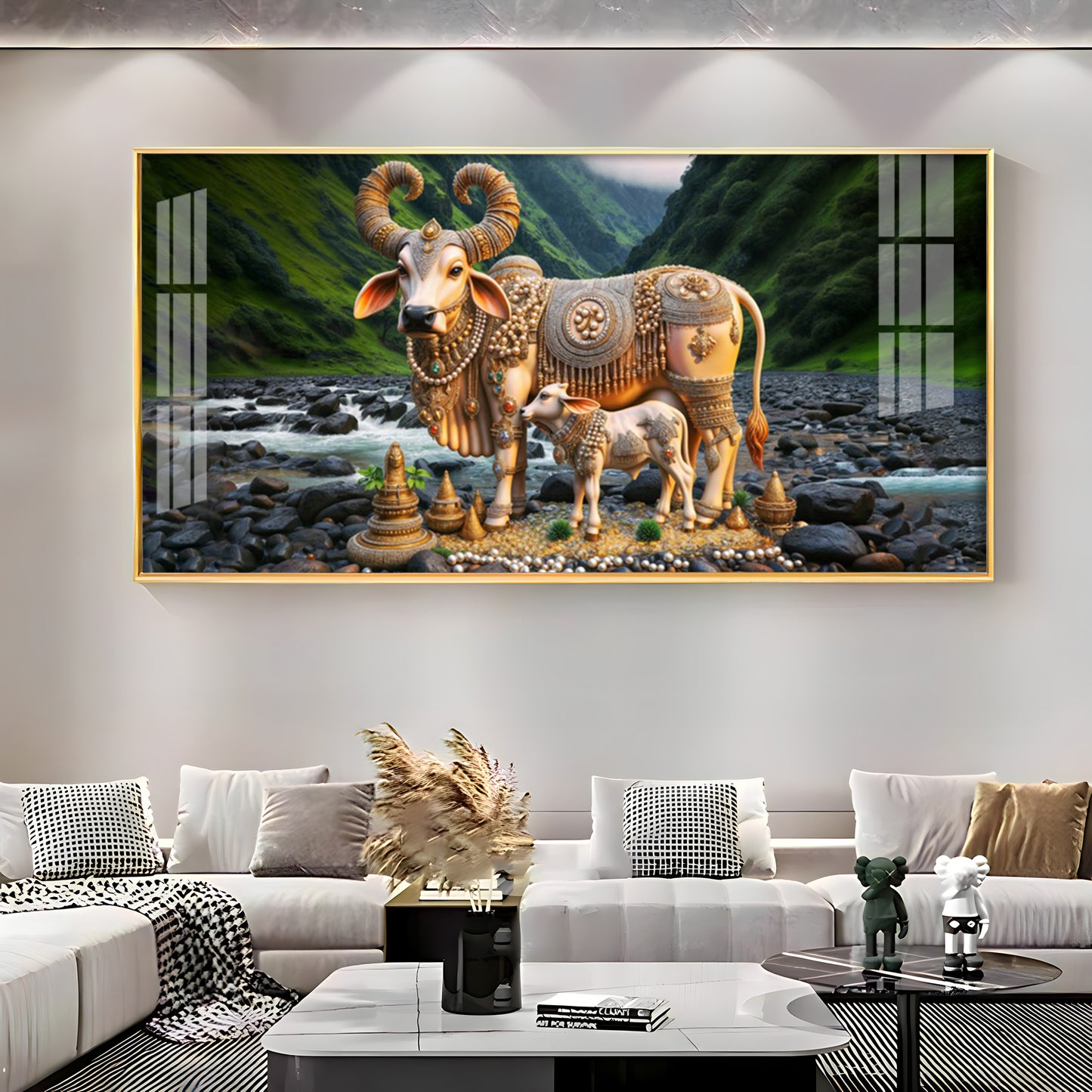 Golden Charm Premium Acrylic Horizontal Wall Art