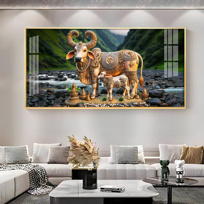 Golden Charm Premium Acrylic Horizontal Wall Art