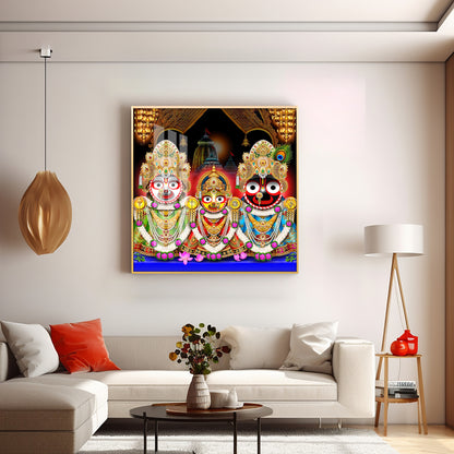 Jai Jagannath Ji Premium Acrylic Square Wall Art