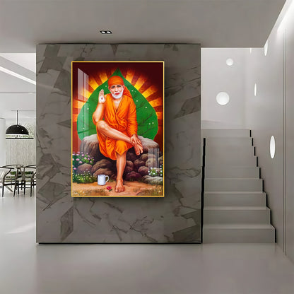 Sri Sai's Blessing Premium Vertical Acrylic Wall Art