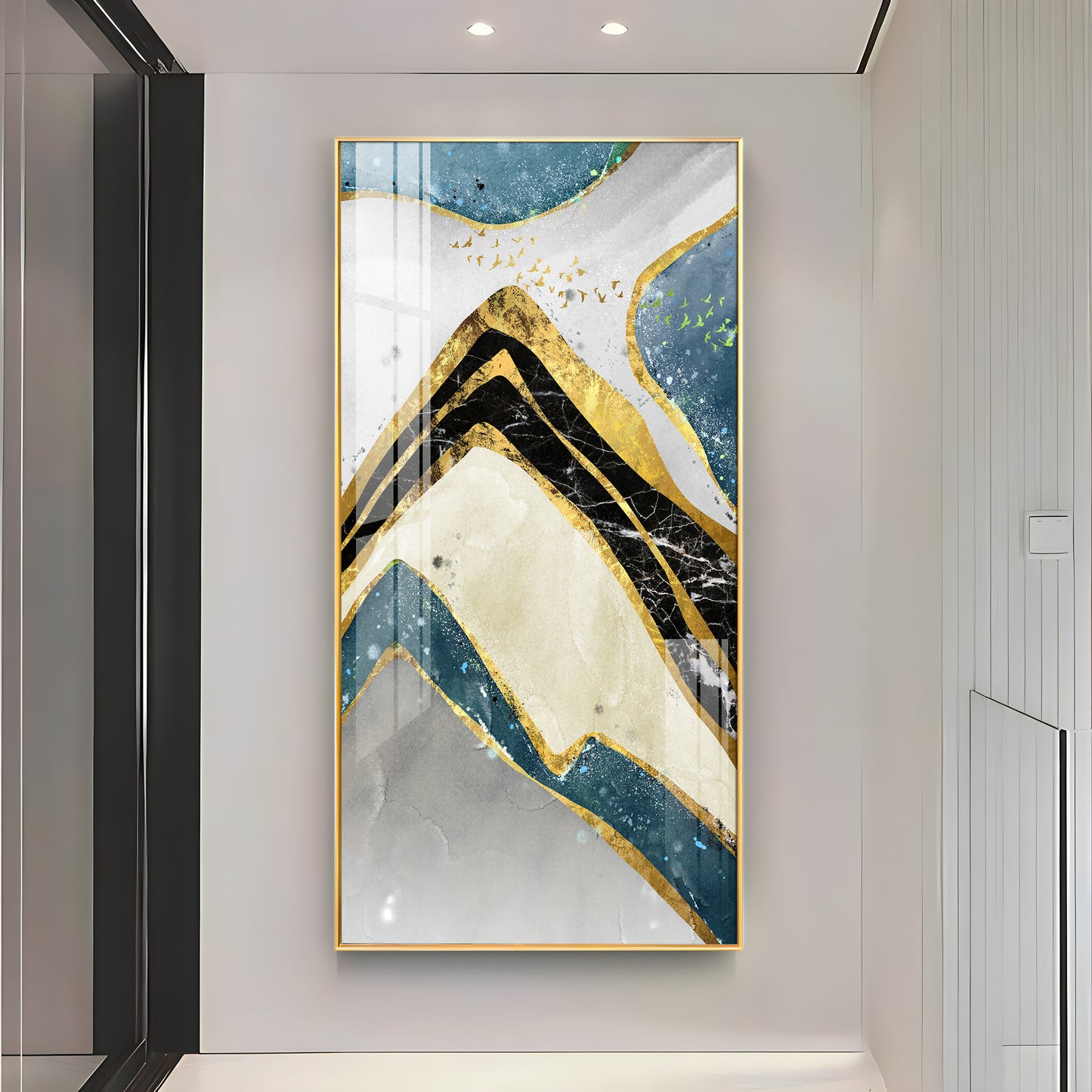 Gilded Glamour Premium Acrylic Vertical Wall Art