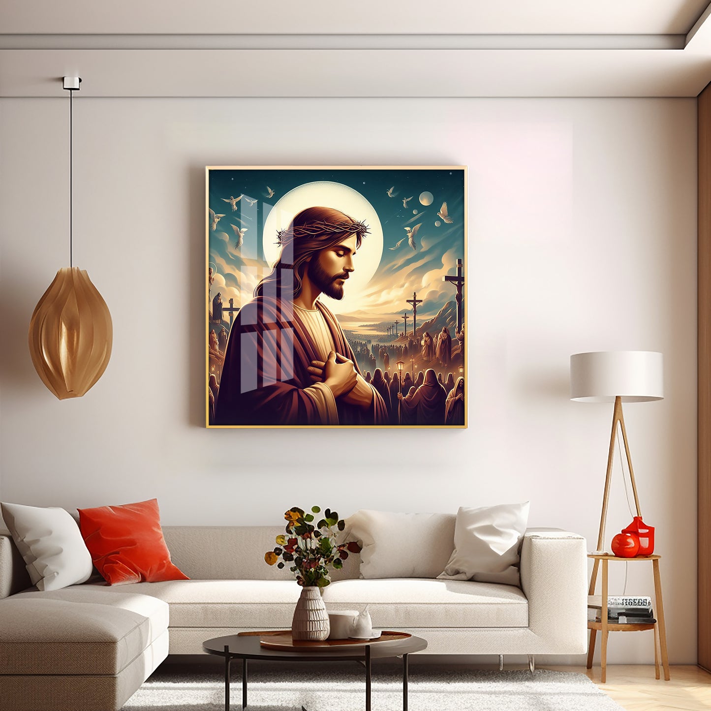 Jesus Christ Premium Acrylic Square Wall Art