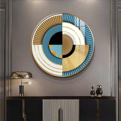 Luxe Waves Premium Acrylic Round Wall Art