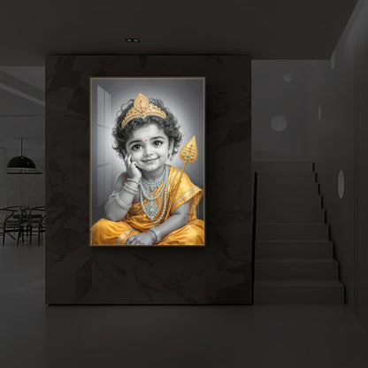 Little Murugan Modern Luxury Backlight Vertical Wall Art