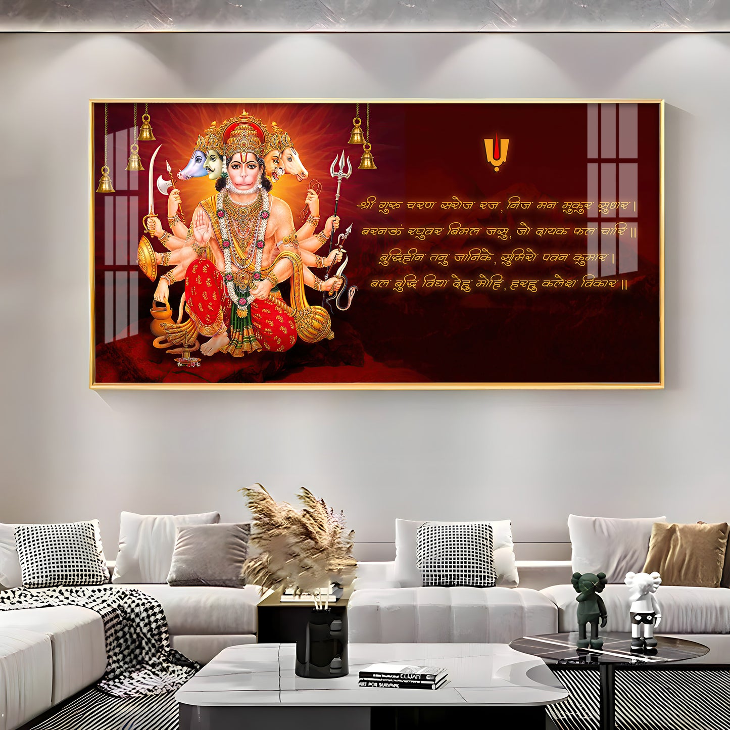 Panchmukhi Hanumanji Premium Acrylic Horizontal Wall Art