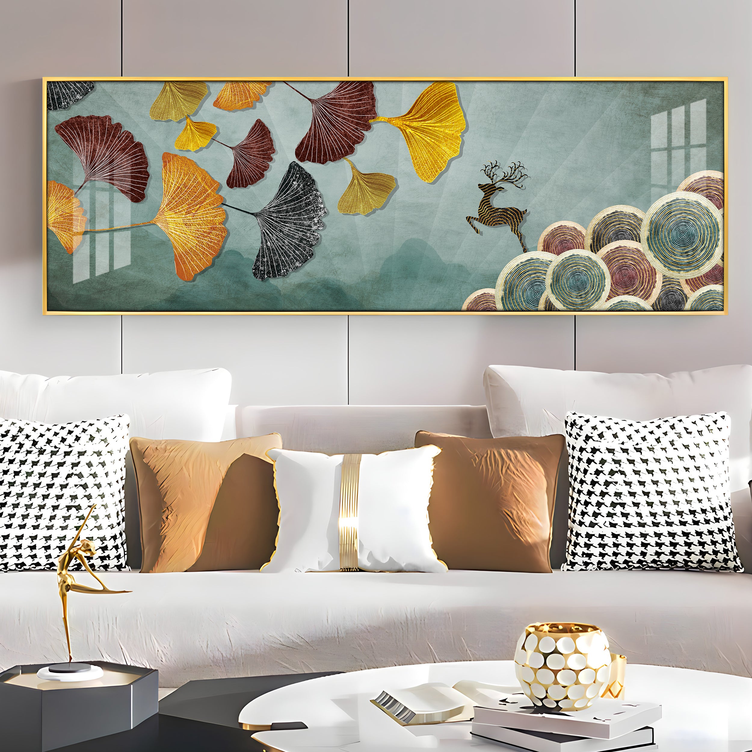 Autumn Calling Luxury Crystal Horizontal Wall Art