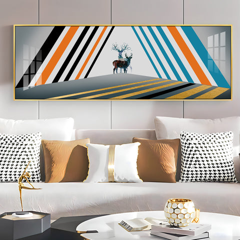 Colourful Stripes Premium Acrylic Horizontal Wall Art