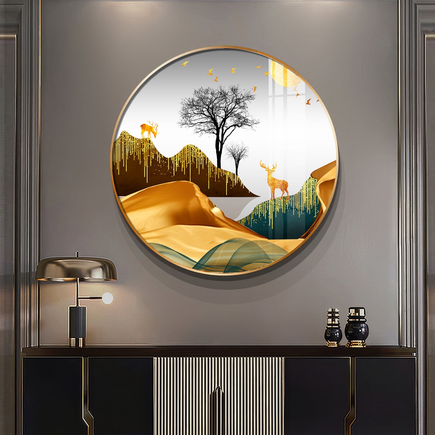 Forest Glade Premium Acrylic Round Wall Art