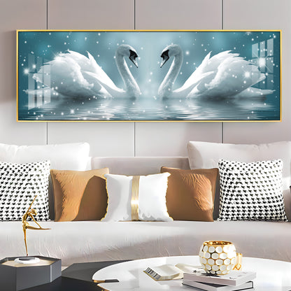 Loving Swans Premium Acrylic Horizontal Wall Art