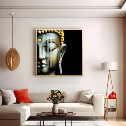 Buddha Statue Premium Acrylic Square Wall Art