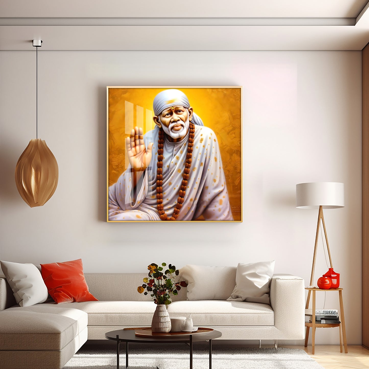 Shirdi Sai Premium Acrylic Square Wall Art