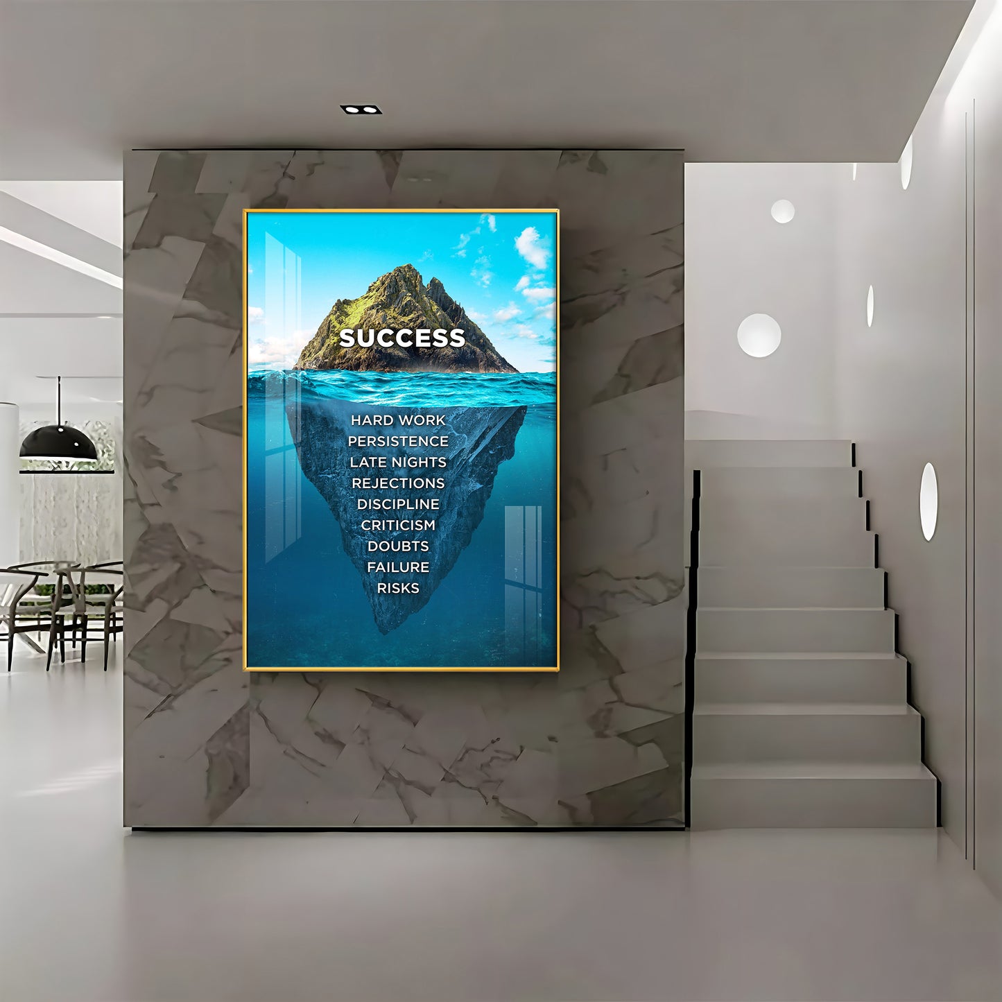 Success Premium Acrylic Vertical Wall Art