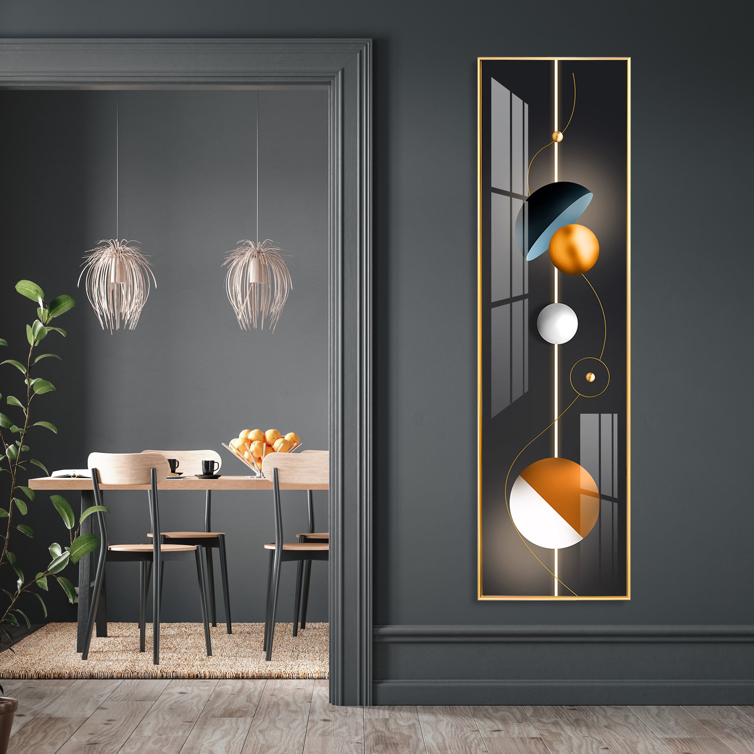 Circular Radiance Premium Acrylic Vertical Wall Art