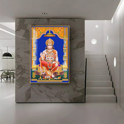 Divine Lord Hanuman Premium Acrylic Vertical Wall Art