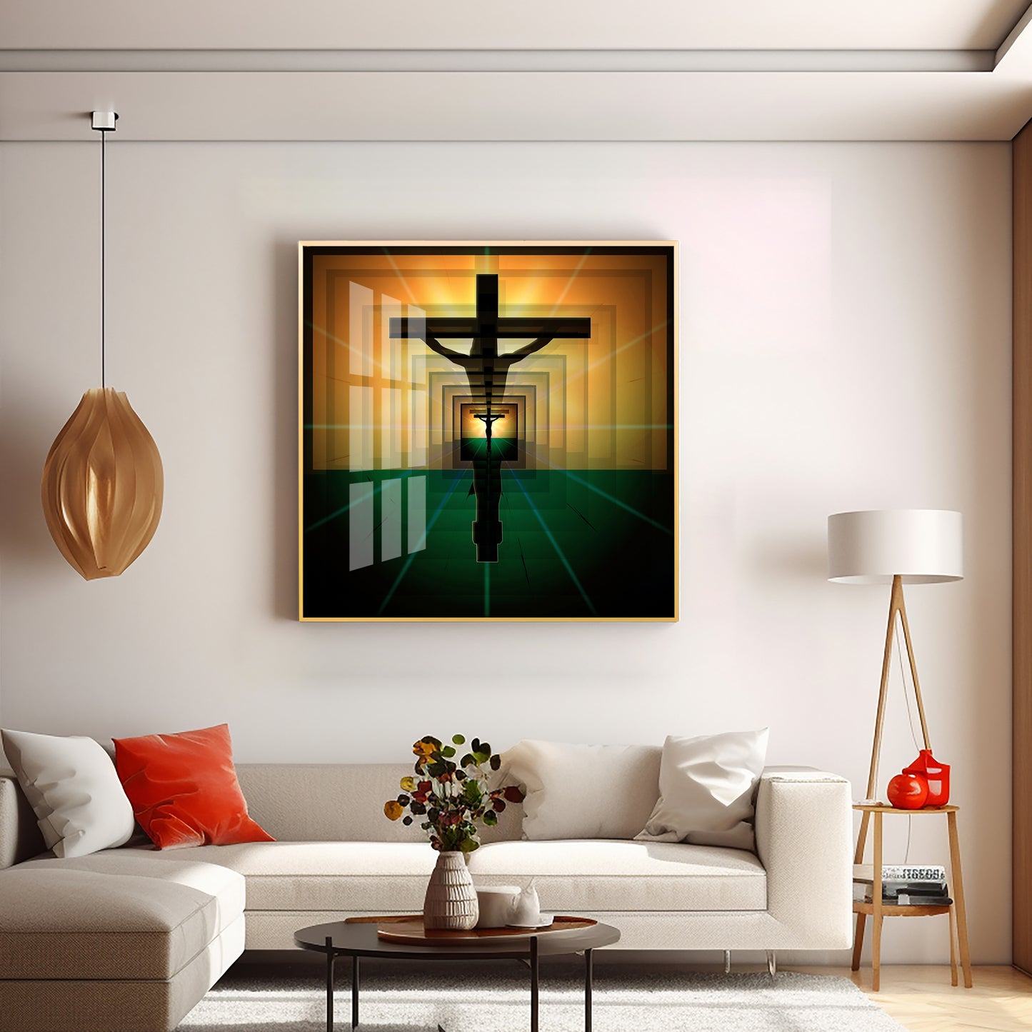 The Jesus Cross Premium Acrylic Square Wall Art