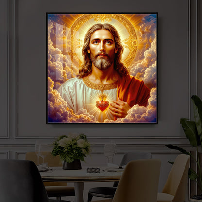 Lord Jesus Modern Luxury Backlight Square Wall Art