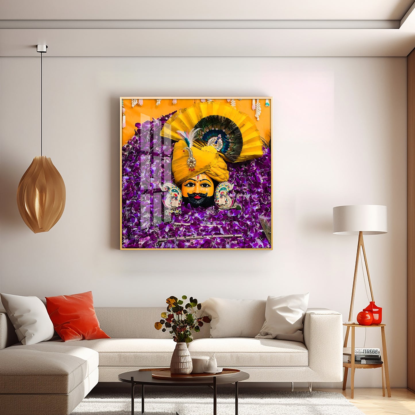 Shyam Baba Premium Acrylic Square Wall Art