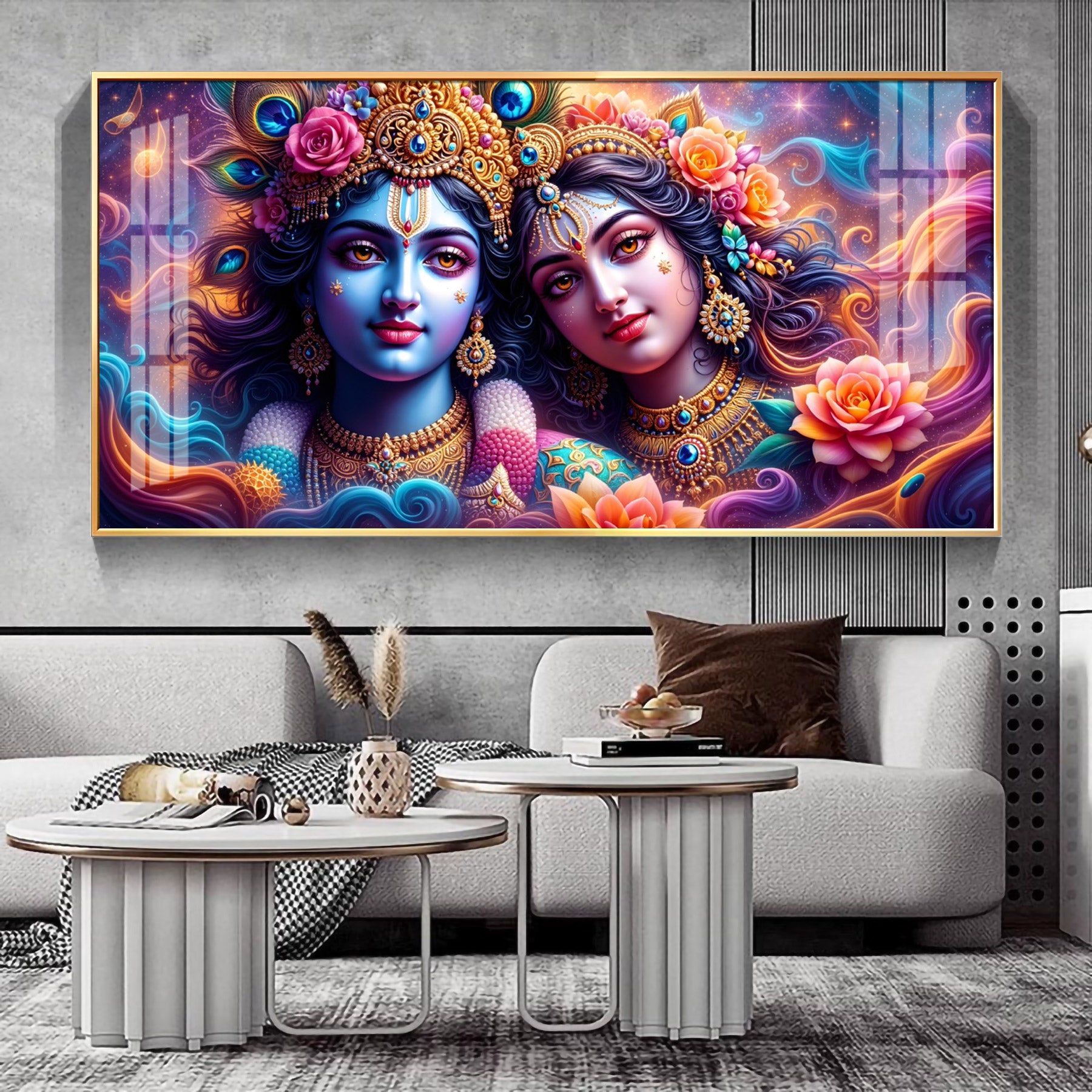 Radha's Hearts Entwined Premium Acrylic Horizontal Wall Art