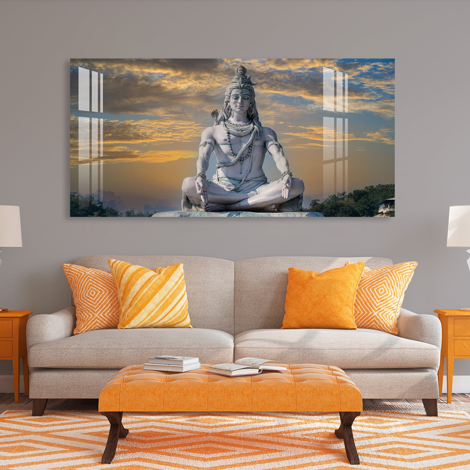 Meditating Shiva Acrylic Wall Art