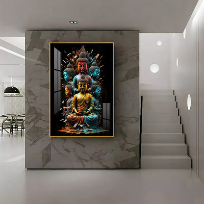 Lord Buddha Premium Acrylic Vertical Wall Art