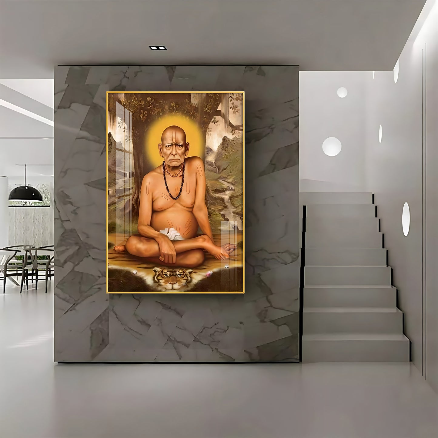 Elderly Shri Swami Samartha Premium Vertical Acrylic Wall Art