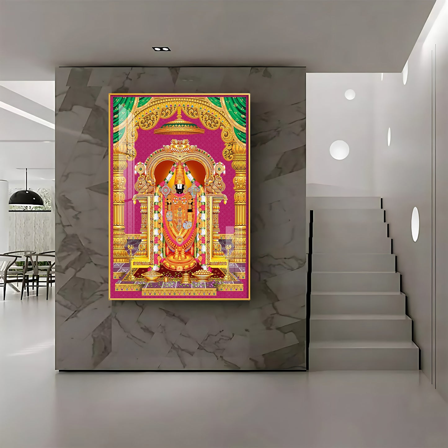 Sri Venkateswara Swamy Blessing Premium Acrylic Vertical Wall Art