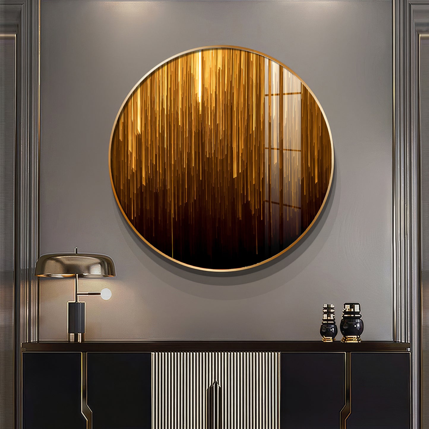 Opulent Sphere Premium Acrylic Round Wall Art