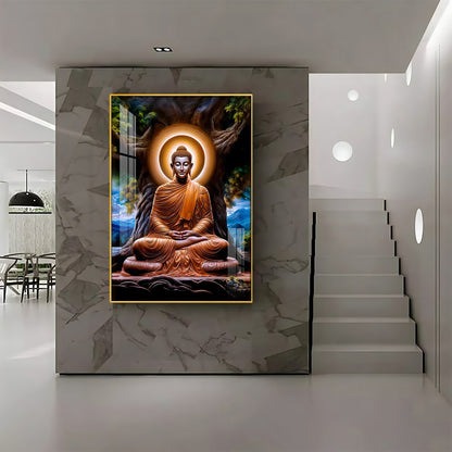 Masstone Buddha Premium Acrylic Vertical Wall Art