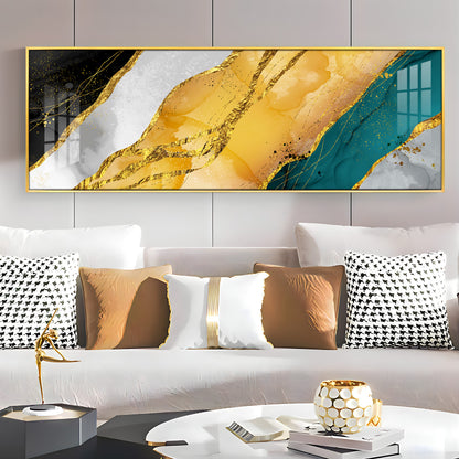 Multicolored Marble Textured Premium Acrylic Horizontal Wall Art