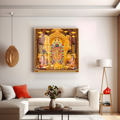 Venkateswara Maharaj Premium Acrylic Square Wall Art