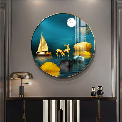 Echoes Of Nature Premium Acrylic Round Wall Art