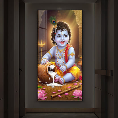 Bal Krishna Modern Luxury Backlight Vertical Wall Art